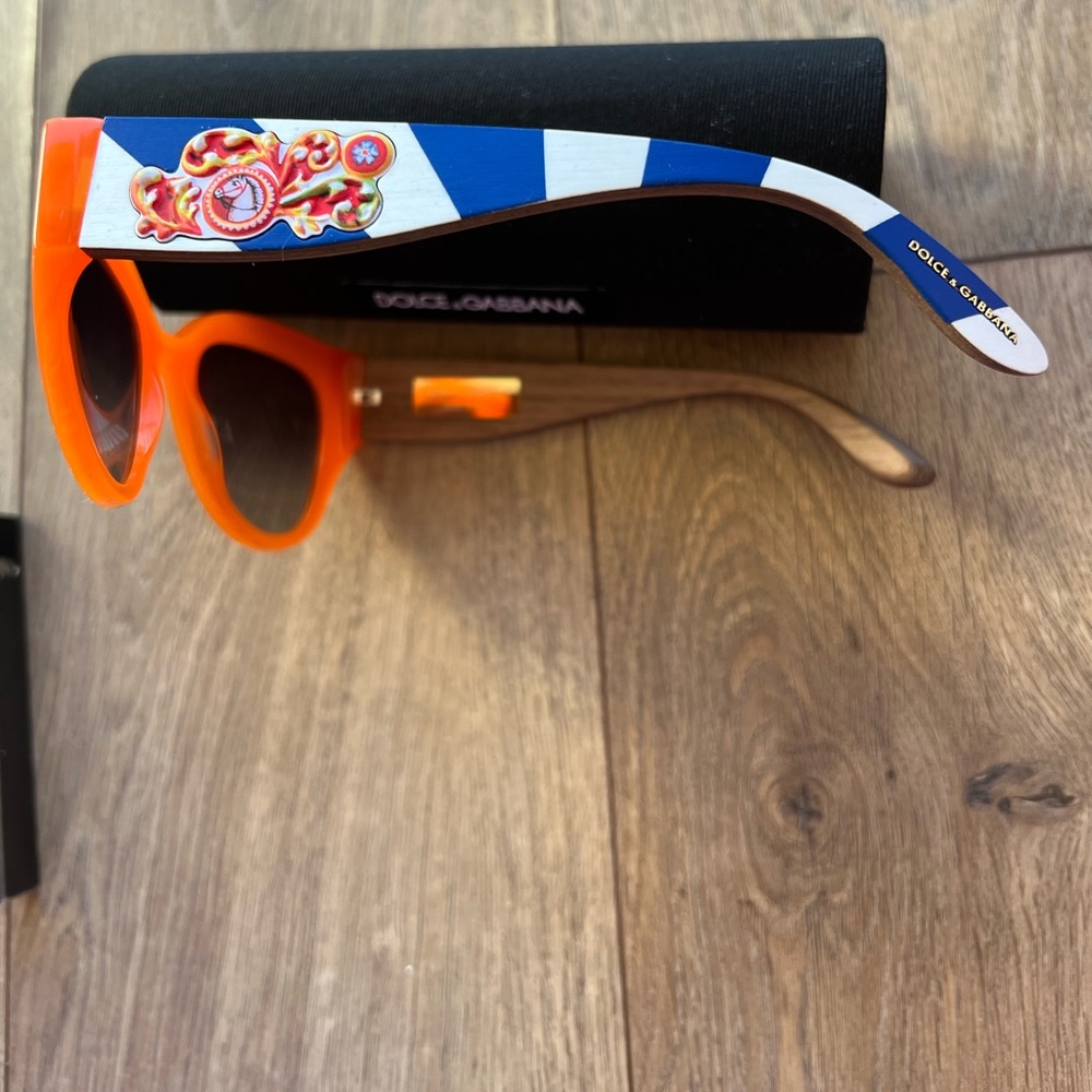 Authentic Dolce & Gabanna Sicilian Carretto Cat Eye Sunglasses DG4278